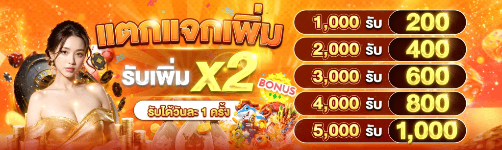สล็อตแตกแจกเพิ่ม x2